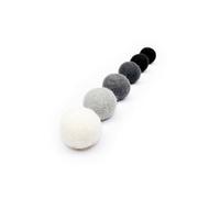 LucyBalu® Shades Lot de 6 balles en Feutre Laine pour Chat I Gris