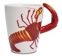 LUCYLANKER Tasse à Café Homard Amusante, Coupe Homard Personnalisée, Coupe Animal 3D, Tasse langouste Mignonne, Cadeau D'anniversaire pour Hommes, Femmes, Amis, Amoureux des Animaux, 400ML (Homard)
