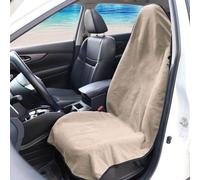 LUCYLEXIXI Housse de siège de voiture imperméable, parfaite pour siège de voiture, camion, SUV, idéale pour l'entraînement post-gym, la course, la natation, la plage et la randonnée (beige)