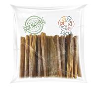 Lucze Boyaux de cheval pour chiens 500 g, article à mâcher doux du cheval d'environ 15 cm, friandises saines pour chiots, petits chiens et personnes âgées, sans céréales, naturel, très fin (500 g