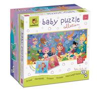 Ludattica - Baby Puzzle Sirene - Puzzle 32 pièces enfants 2+ - Deux jeux en un - Taille 67 x 32 cm - Fabriqué en Italie