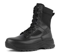 LUDEY Bottes Militaire Homme Rangers Combat Tactiques Bottes de Randonnée et Travail D'extérieur Légères Noir 41EU