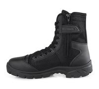 LUDEY Hommes Bottes Militaire avec Fermeture Latérale, Patrouille Combat Armée Tactique Recrues Bottes d'uniforme d'entraînement Chaussure A-307 W-46 EU Noir