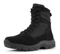 LUDEY Rangers Bottes Militaire Homme Combat Tactiques Bottes de Randonnée et Travail Extérieur Military Boots Noir 44EU