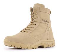 LUDEY Rangers Bottes Militaire Homme Combat Tactiques Bottes de Randonnée et Travail Extérieur Military Boots Sable 40EU