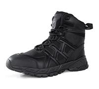 LUDEY Rangers Militaire Homme Chaussures de Sécurité Combat Homme Durables Bottes Tactiques Randonnée Confortable Rangers Desert Noir 44EU