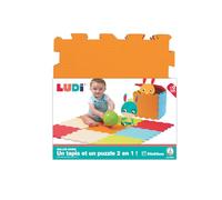 Ludi 10004 Tapis de Sol Épais pour l’Éveil de Bébé Puzzle Géant, Couleur Unie