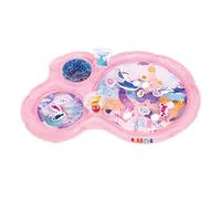 LUDI 30124 Tapis d'eau XXL Sirène Effets sonores 94x63 cm PVC Rose