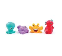 LUDI - Aspergeurs de Bain, Océan - 4 Animaux Arroseurs pour Jouer dans Le Bain ou à la Plage - Jouets de Bain pour Bébé - À Partir de 10 Mois