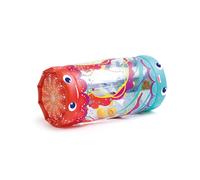 LUDI - Baby Roller Méduse - Rouleau gonflable transparent avec tunnel central et balles sonores - Développe motricité et coordination - Dès 6 mois