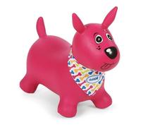LUDI - Ballon Sauteur Chien Rose - Développe la motricité et assure la stabilité - Dès 10 mois
