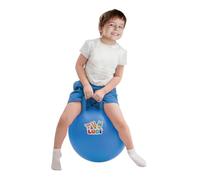 LUDI - Ballon Sauteur XL Bleu - Jouet Sauteur Gonflable - Plastique PVC épais et résistant - Développe la motricité - Jouet d'intérieur et extérieur - Diamètre 45 cm - Dès 3 Ans