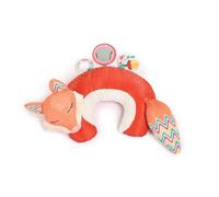 Ludi Coussin d'activités Renard – Jeu d'éveil bébé, 5 activités sensorielles, dès 3 mois, blanc