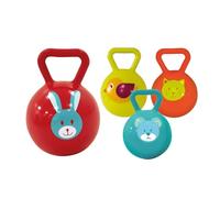 LUDI - Lot de 2 hochets balles bébé - Modèles aléatoires - Jouets sensoriels Souples avec grelot - Textures Relief et Animaux - Motricité et Dentition - Dès 3 Mois