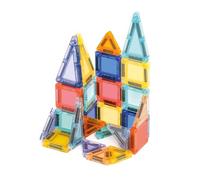 LUDI - Magnétique Mini - Jeu de Construction magnétique Compact - 26 pièces aimantées - Boîte métallique Support - Développe créativité et motricité - Dès 3 Ans