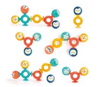 LUDI - Smack Pop - Jeu d’éveil à ventouses - 4 balles sonores et 3 ventouses en Silicone - Stimule motricité et créativité - Dès 10 Mois