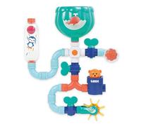 Ludi - Tuyaux d'eau XXL - Jeu De Construction Aquatique - Grand Circuit - Dès 18 Mois - pour Occuper Bébé Pendant Son Bain - Imagination Et Dextérité - 16 Pièces Interchangeables - Fixation Ventouse