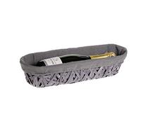 LUDI-VIN Corbeille Panier banneton Gris en Osier et Toile de Jute
