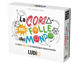 Ludic La Course La Plus Foule du Monde Le Jeu De Temps Réel De Préparation Et Tir D'Œil IT59124 Jeu De Société pour La Famille pour 4-8 Joueurs Made in Italy