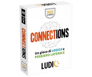 LUDIC - Poche-Cards Connections - Jeu de Cartes de Poche de Logique et Pensée Latérale | Faire des Liens Entre Deux ou Plusieurs sujets avec des intuitions géniales, Jeu pour garçons et Adultes, de 8