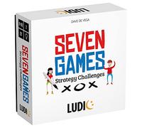 LUDIC - Seven Games - Jeux de Stratégie | Kit de Jeux 8-99 Ans, Défis Tactiques et Logiques, Jeu Compact 2 Joueurs et Plus, Réflexes et Anticipation, Fabriqué en Italie