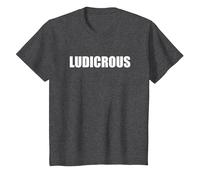 Ludicrous - Typographie de Mots drôles T-Shirt, Enfant, Chiné Foncé, 3 Ans