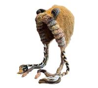 Ludique Chapeau en Peluche Temps Froid Chaud Chaud Beau Réglable Pour Festivals Et Vêtements Décontractés Tendance Cartoon Mode Chapeau, kaki, taille unique