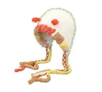 Ludique Chapeau en Peluche Temps Froid Chaud Chaud Beau Réglable Pour Festivals Et Vêtements Décontractés Tendance Cartoon Mode Chapeau, Blanc., taille unique