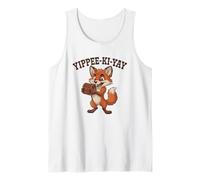 Ludique Western Yippee-KI-Yay Cartoon Fox Treasure I Débardeur