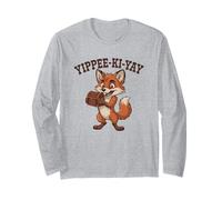 Ludique Western Yippee-KI-Yay Cartoon Fox Treasure I Manche Longue