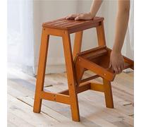 LUDIST Escabeau Pliant Bois 2 Marches Échelles Tabouret Léger et Pliable pour Intérieur et Extérieur - Maison Cuisine Loft Camping - Capacité 150 kg