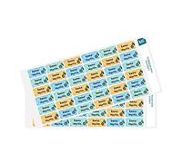 Ludisticks - Moto - Lot de 36 Étiquettes Autocollantes pour vêtements, Stickers nominatifs personnalisés
