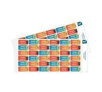 Ludisticks - Passion Foot - Lot de 36 Étiquettes Autocollantes pour vêtements, Stickers nominatifs personnalisés