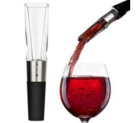 Ludkim Aérateur de vin double fonction et bec verseur avec design anti-fuite, ajustement universel, rehausseur instantané de saveur de vin rouge, outil de vin cadeau pour les amateurs de vin