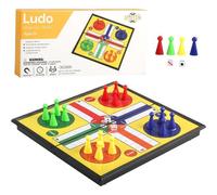 Ludo Magnetic Flying Chess,Jeu De Dés,Petit Jeu Terrestre,Jeu De Société Pour Enfants,Jeu D'échecs De Voyage Pour Débutants Avec Table De Rangement Portable