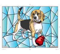 LudoColor Tableau Velours à colorier Le Beagle