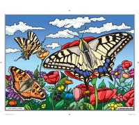 LudoColor Tableau Velours à colorier Les Papillons