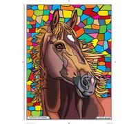 LudoColor Tableau Velours à colorier Portrait de Cheval