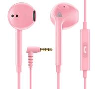 LUDOS Zenith Écouteurs, Garantie 2 Ans, Écouteur Intra-Auriculaires Filaires, Casque avec Microphone, Compatible avec Tablettes et Ordinateurs Portables Samsung, Huawei, iPhone, MP3 Players - Rose