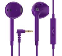 LUDOS Zenith Écouteurs, Garantie 2 Ans, Écouteur Intra-Auriculaires Filaires, Casque avec Microphone, Compatible avec Tablettes et Ordinateurs Portables Samsung, Huawei, iPhone, MP3 Players - Violet