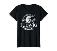 Ludwig Van Beethoven 1770 T-Shirt Graphique avec Valeur, Femme, Noir, S