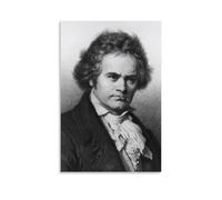 Ludwig Van Beethoven Art Toile Poster Décoration murale Peinture Salon Chambre à coucher Impression murale Peinture moderne Home Boy Chambre Impression Peinture murale pour fille et vacances 6 x 36