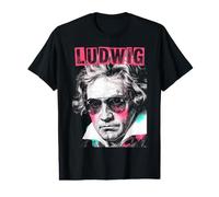 Ludwig Van Beethoven Compositeur Amusant Musique Pop Art rétro T-Shirt Graphique avec Valeur