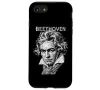 Ludwig Van Beethoven Compositeur Amusant Notes de Musique Musicien Coque pour iPhone SE (2020) / 7/8
