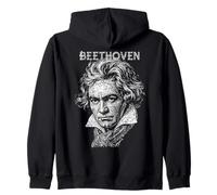 Ludwig Van Beethoven Compositeur Amusant Notes de Musique Musicien Sweat à Capuche