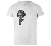 Ludwig Van Beethoven T-Shirt Femme Basic Coton Gris Basic Cotton Grey Women's T-Shirt