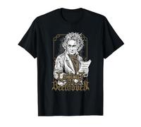 Ludwig Van Beethoven T-Shirt Graphique avec Valeur, Homme, Noir, S