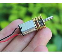 Lueao Cqinju-Moteur DC DC 3V 5V 300RPM Mini N20 Plein Metal Gear Moteur électrique 9.3mm D-Sharp DIY Robot Smart Car, 10pcs / Lot, efficacité de Transmission élevée