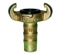 Lüdecke Lüdecke Raccord de tuyau pour sabots DIN 3489, fonte malléable, embout 25 mm, 1 Quantité:1
