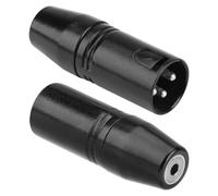 Lueden Lot de 2 adaptateurs de microphone 3,5 mm vers XLR pour Rode Standard stéréo TRS 3,5 mm Mini-Jack femelle vers XLR mâle 3 broches pour micros, mixeurs, caméscopes et enregistreurs